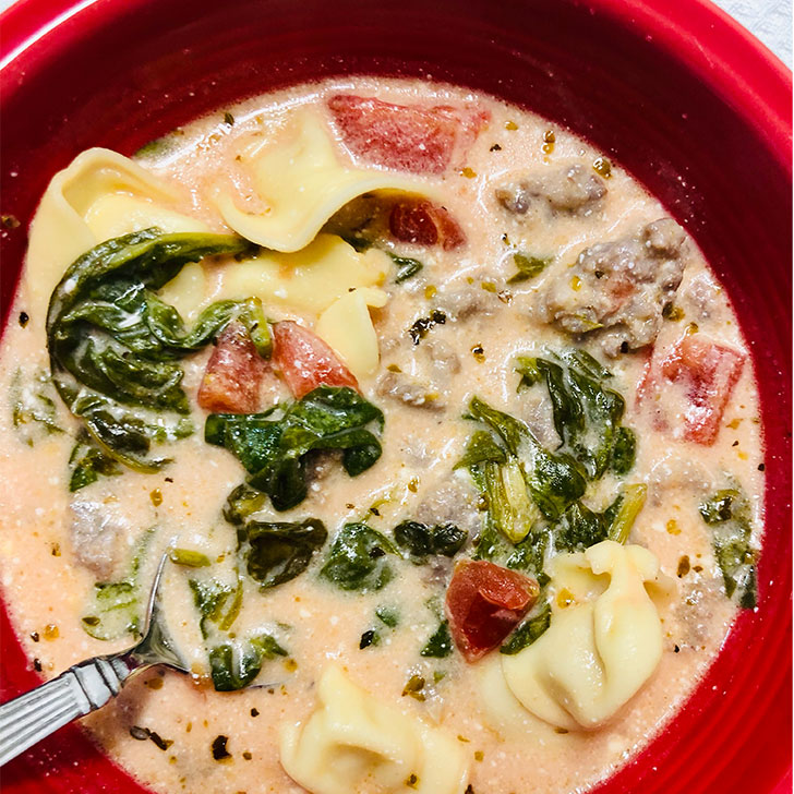 Crockpot Spinach Tortellini Soup Recipe