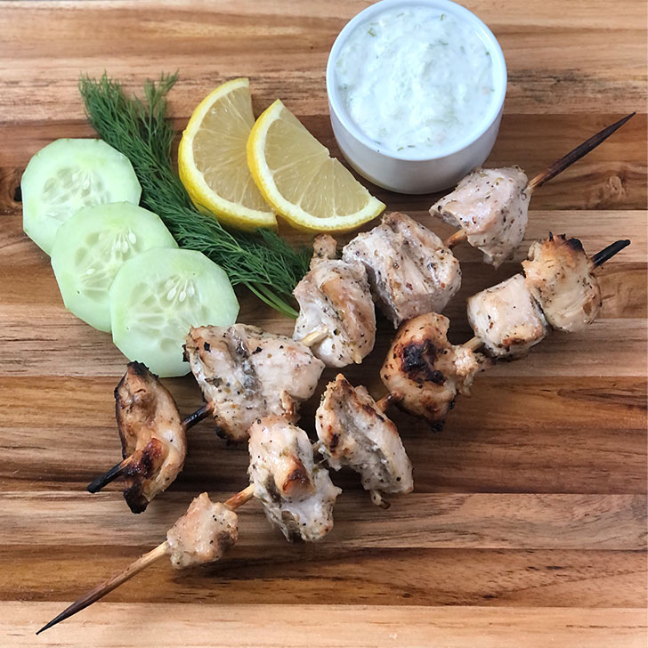 Greek Chicken Kabob Recipe Completed