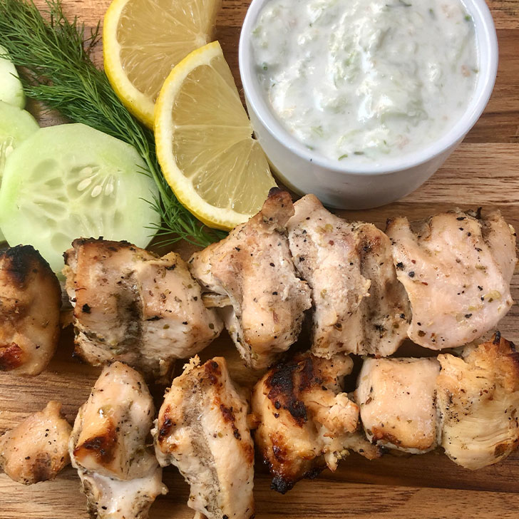 Greek Chicken Kabob Recipe Completed